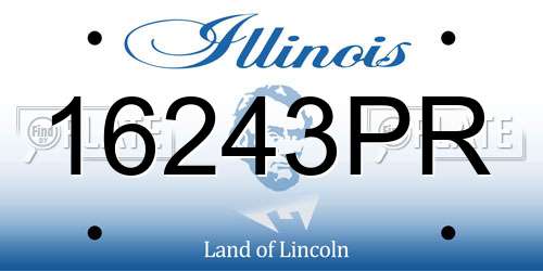 16243PR Illinois License Plate