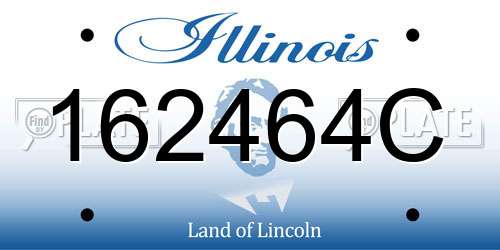162464C Illinois License Plate