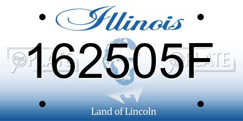 162505F Illinois License Plate