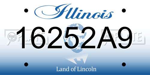 16252A9 Illinois License Plate