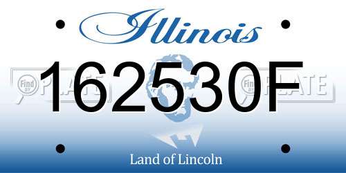 162530F Illinois License Plate