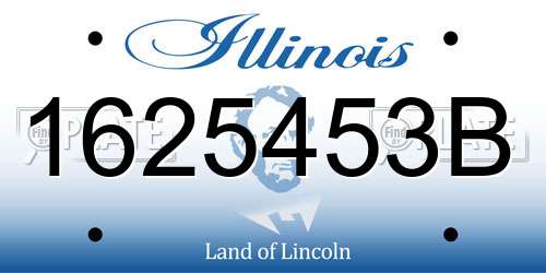1625453B Illinois License Plate