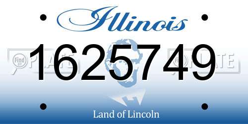 1625749 Illinois License Plate