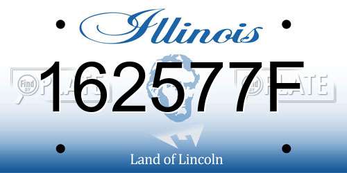 162577F Illinois License Plate