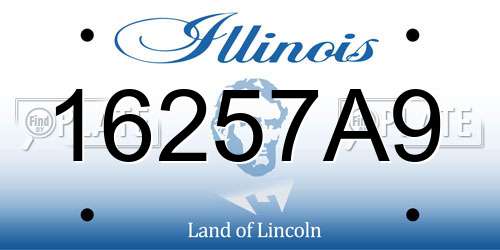16257A9 Illinois License Plate