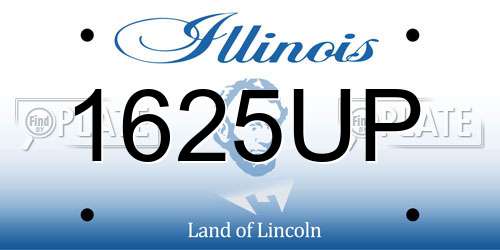 1625UP Illinois License Plate