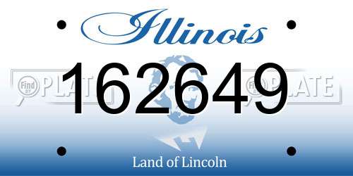 162649 Illinois License Plate