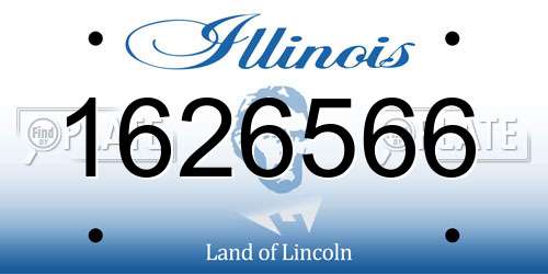 1626566 Illinois License Plate