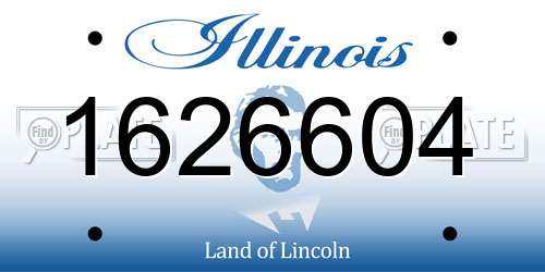1626604 Illinois License Plate