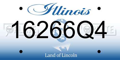 16266Q4 Illinois License Plate