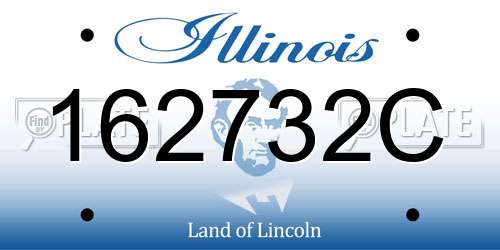 162732C Illinois License Plate