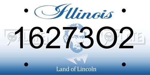 16273O2 Illinois License Plate