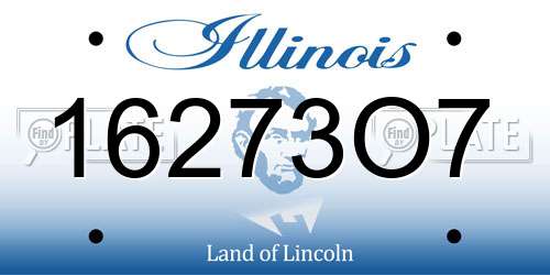 16273O7 Illinois License Plate