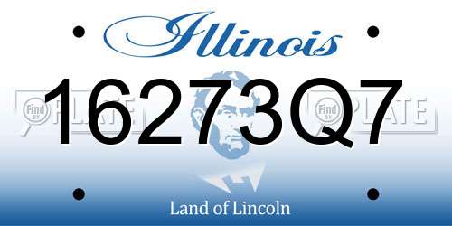 16273Q7 Illinois License Plate