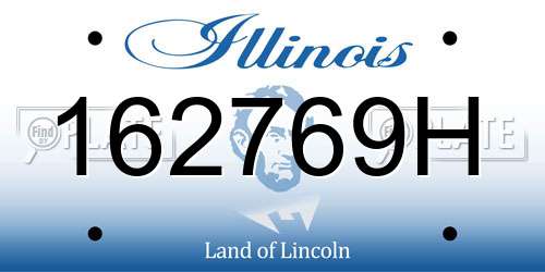162769H Illinois License Plate
