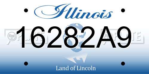 16282A9 Illinois License Plate