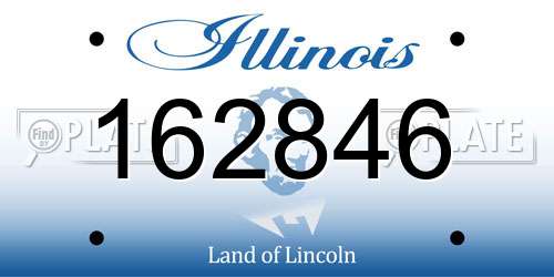 162846 Illinois License Plate