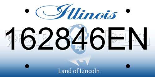 162846EN Illinois License Plate