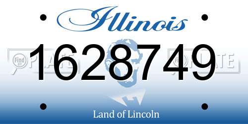 1628749 Illinois License Plate