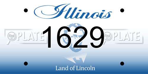 1629 Illinois License Plate