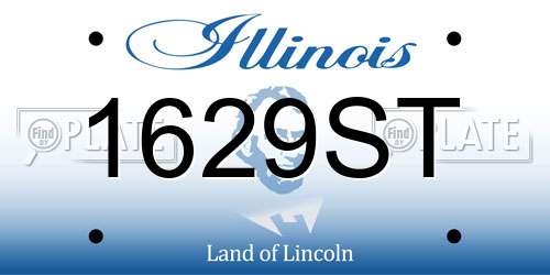 1629ST Illinois License Plate