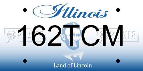 162TCM Illinois License Plate
