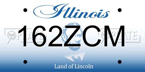 162ZCM Illinois License Plate