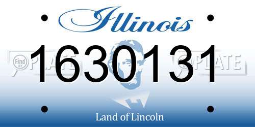 1630131 Illinois License Plate