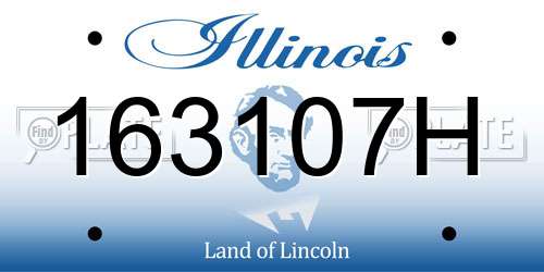 163107H Illinois License Plate