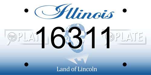 16311 Illinois License Plate