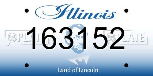 163152 Illinois License Plate
