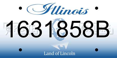 1631858B Illinois License Plate