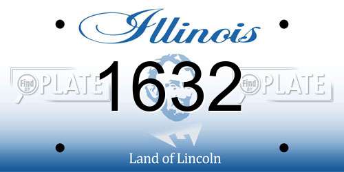 1632 Illinois License Plate