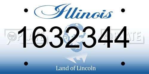 1632344 Illinois License Plate
