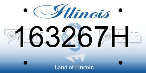 163267H Illinois License Plate
