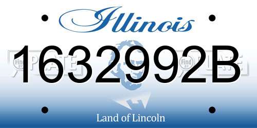 1632992B Illinois License Plate