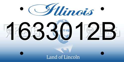 1633012B Illinois License Plate