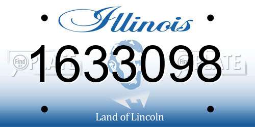 1633098 Illinois License Plate