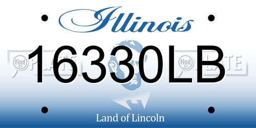 16330LB Illinois License Plate