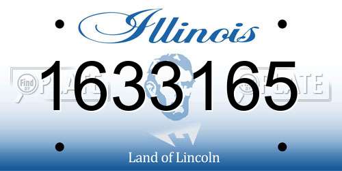 1633165 Illinois License Plate
