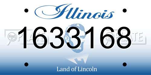 1633168 Illinois License Plate