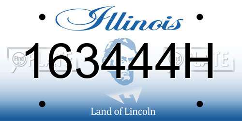 163444H Illinois License Plate