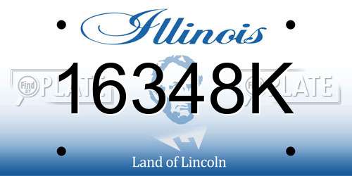 16348K Illinois License Plate