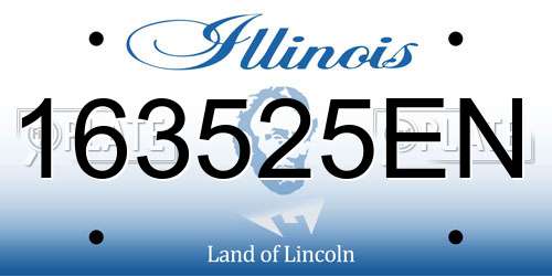 163525EN Illinois License Plate