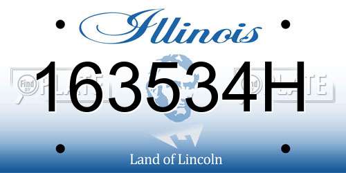163534H Illinois License Plate