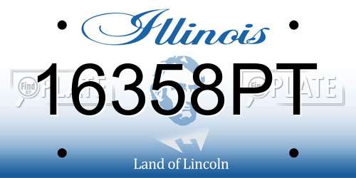 16358PT Illinois License Plate