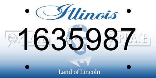 1635987 Illinois License Plate