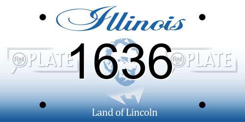 1636 Illinois License Plate