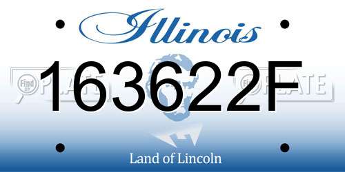 163622F Illinois License Plate