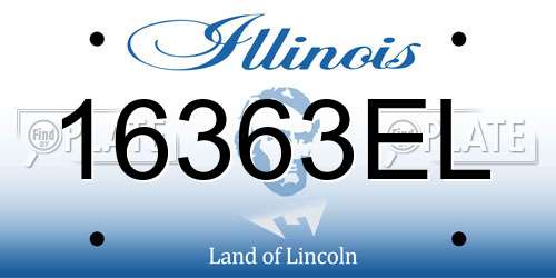 16363EL Illinois License Plate